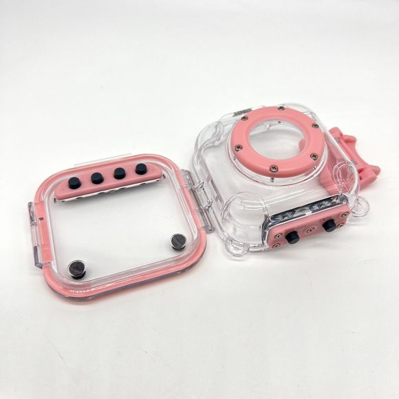 Kids Action Camera Pink Underwater w/Waterproof Hard Case & Mounting Accessories - Picture 8 of 16